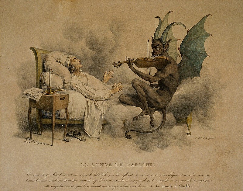 "Tartini's Dream", by Louis-Léopold Boilly (1824)